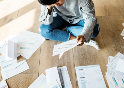 Woman Dealing With Debt