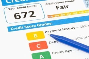 An example screenshot of a credit score.