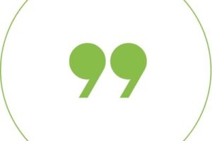 green quotation mark